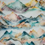 Stoffmuster-Berge-watercolor-Jersey-Unisex