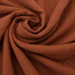 Stoffmuster-Terracotta-Musselin-Uni